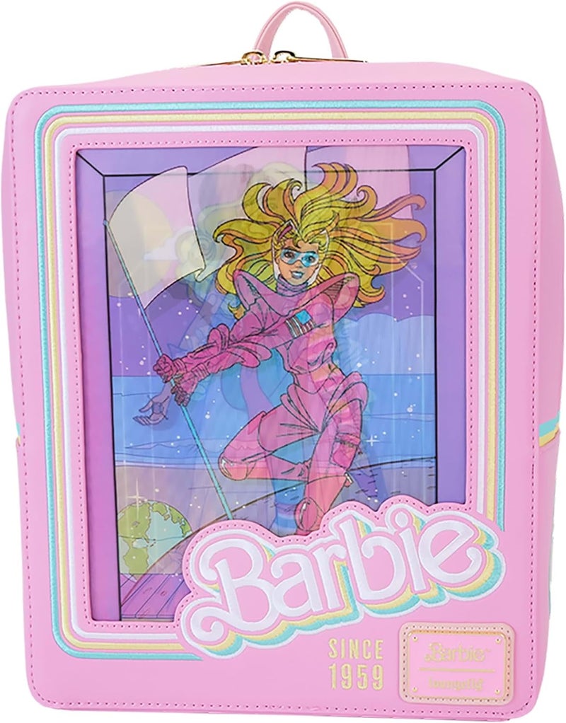 Loungefly Loungefly Barbie 65th Anniv Doll Box Triple Lenticular Mini Backpack  Barbie Accessories Standard - Image 1