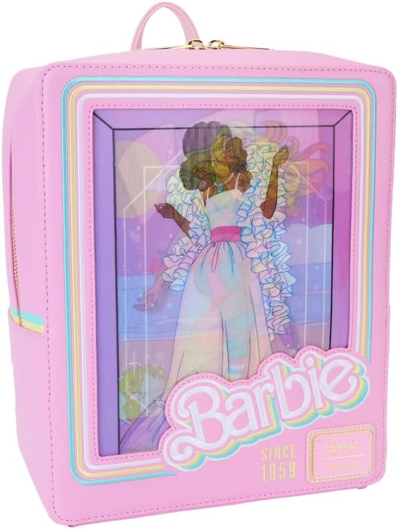 Loungefly Loungefly Barbie 65th Anniv Doll Box Triple Lenticular Mini Backpack  Barbie Accessories Standard - Image 4