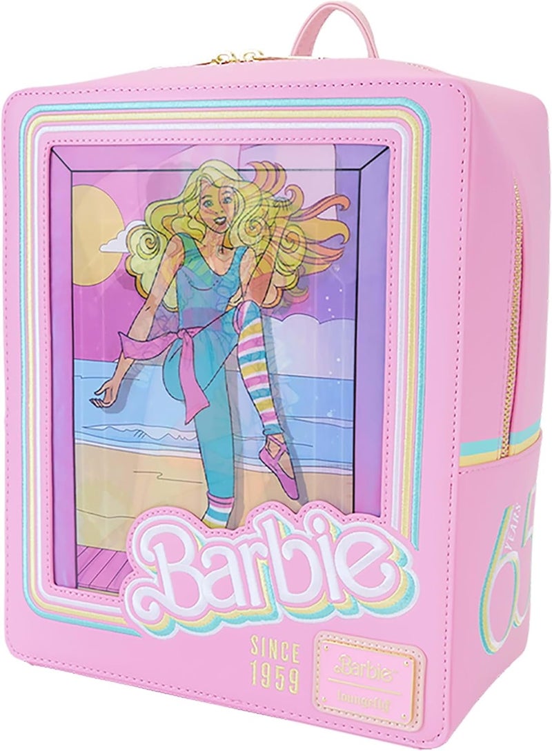 Loungefly Loungefly Barbie 65th Anniv Doll Box Triple Lenticular Mini Backpack  Barbie Accessories Standard - Image 3