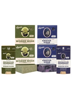 Dr. Squatch Dr Squatch Star Wars Bundle  Natural 4 Soap and 2 Deodorant Gift Set  Wisdom Wash Wisdom Guard Sinister Scrub Sinister Sticc 