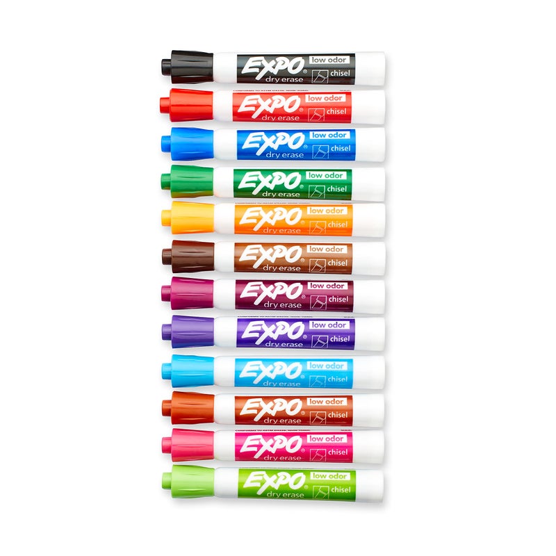 EXPO Low Odor Dry Erase Markers, Chisel Tip, Assorted Colors, 16 Count - Image 5