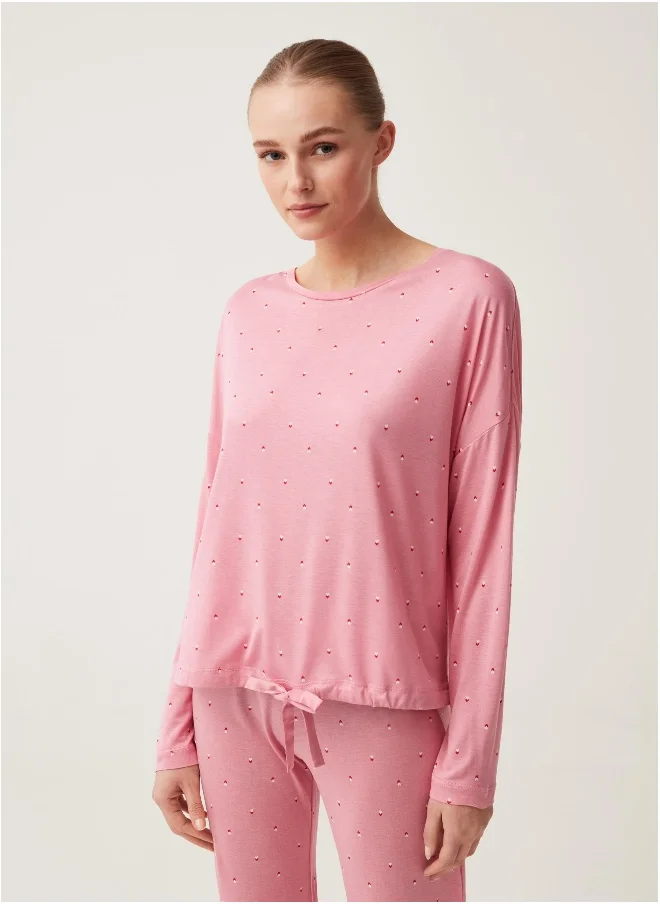 Ovs Ovs Oversize Pyjama Top With Heart Print