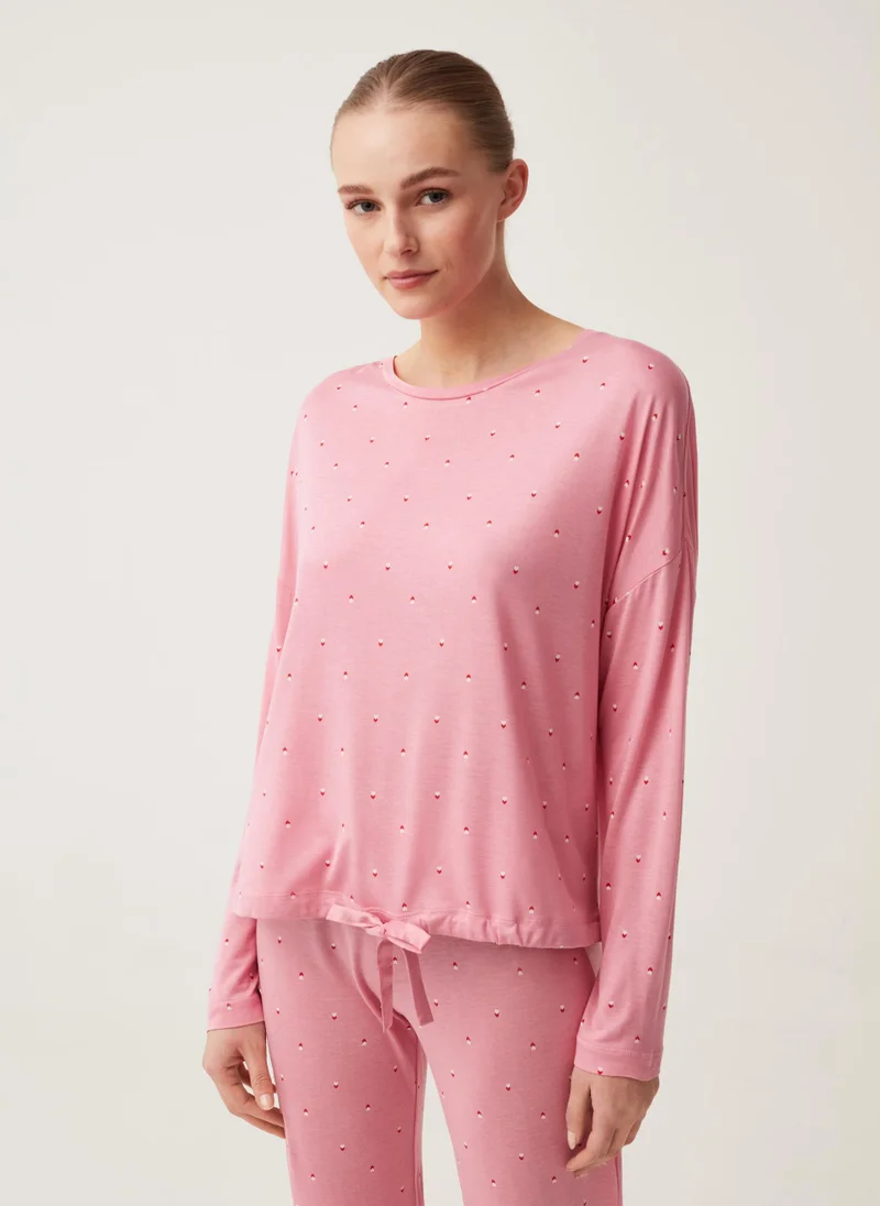 Ovs Ovs Oversize Pyjama Top With Heart Print