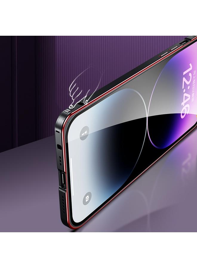 Zaboon Case For iPhone 12 Pro Max MagSafe Spring Buckle Metal Transparent Phone Case with Lens Protection - Image 4