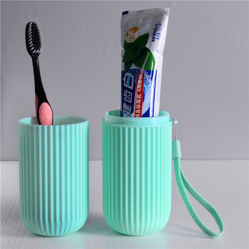 Generic Portable Toothbrush Cup Set for Travel Large green 