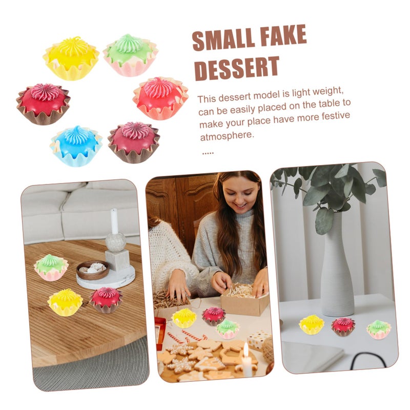 Realistic Artificial Dessert Models 6PCS Faux Food Display Props For Tabletop Decoration - Image 4