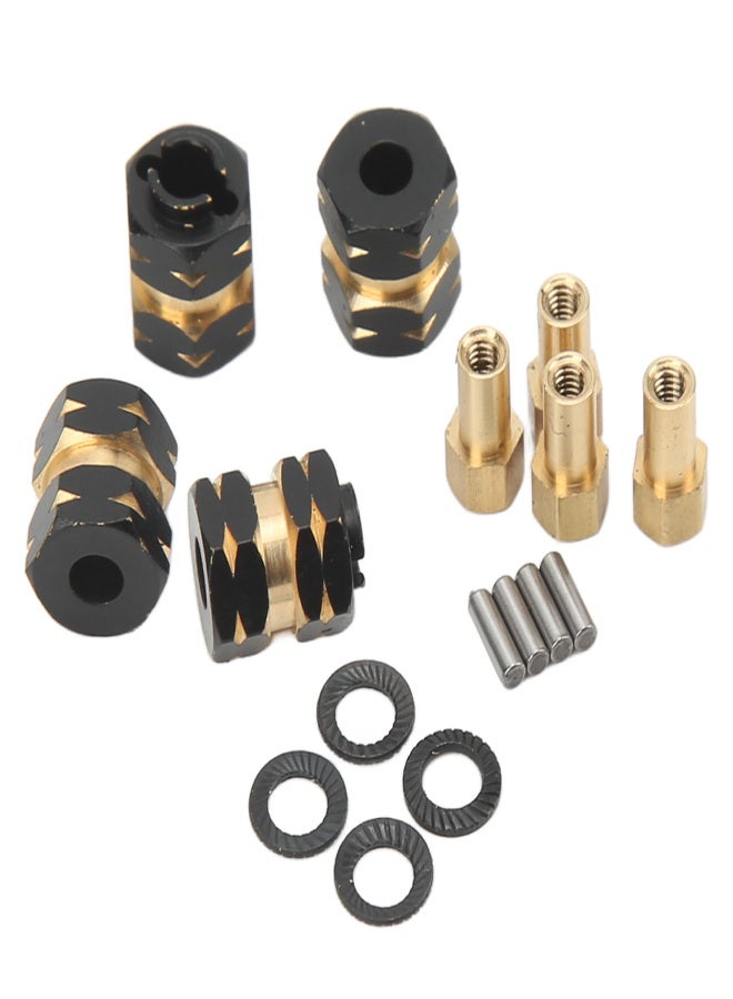 4PCS RC Wheel Hub Hex Extension Adapter Brass for Axial SCX24 AXI90081 AXI00001 1/24 - Image 5