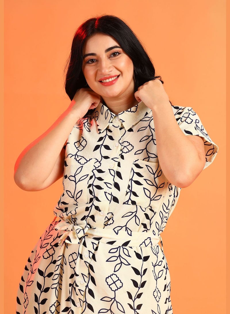 Instafab Plus Floral Midi Dress - Image 3