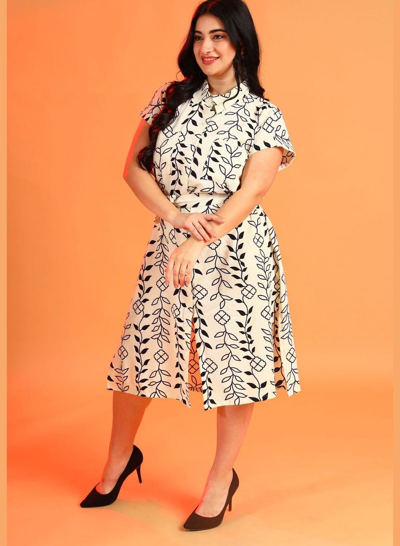 Instafab Plus Floral Midi Dress - Image 5