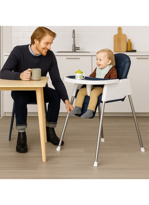 3 In 1 Adjustable Dining Chair For Baby/Toddler Dark blue