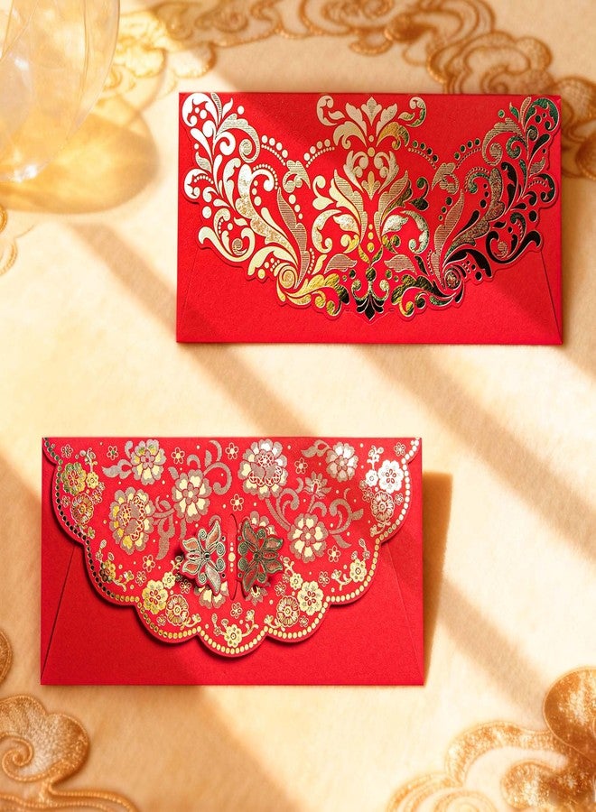 YAOLIGIFT 20Pcs Luxurious Chinese Red Envelopes, Chinese Red Pockets Hong Bao Money Envelopes Lucky Money Envelopes, Money Gift Cash Packet for All Occasions Birthday Spring Festivals Party - Image 4