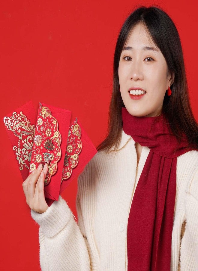 YAOLIGIFT 20Pcs Luxurious Chinese Red Envelopes, Chinese Red Pockets Hong Bao Money Envelopes Lucky Money Envelopes, Money Gift Cash Packet for All Occasions Birthday Spring Festivals Party - Image 5