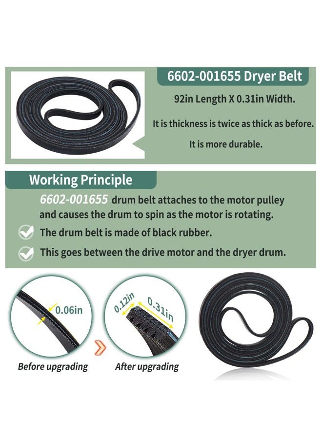 MONKEMON Upgraded Sam-Sung Dryer Repair Kit Compatible with Samsung Dryer Roller Replacement Kit, Replacement for Samsung Dryer Parts DC97-16782A 6602-001655 DC93-00634A - Image 2