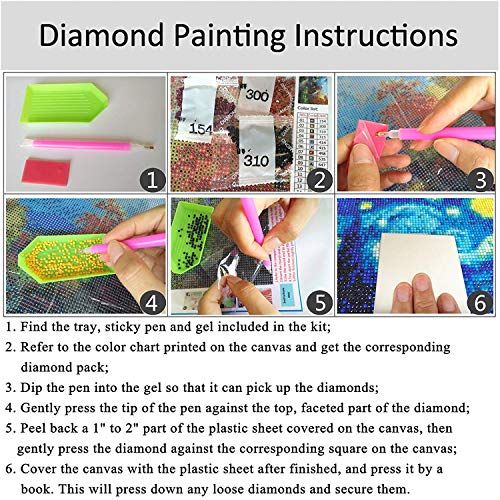 Apomelo Diamond Art Painting Kits Beach Diamond Art Kits for Adults Beach Conchs Diamond Art for Decor,Summer Beach Conchs,12×16 inches - Image 5