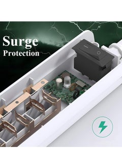 RAQTA Extension Bar with 4 Sockets – 5m Power Strip with Surge Protection  - Image 4