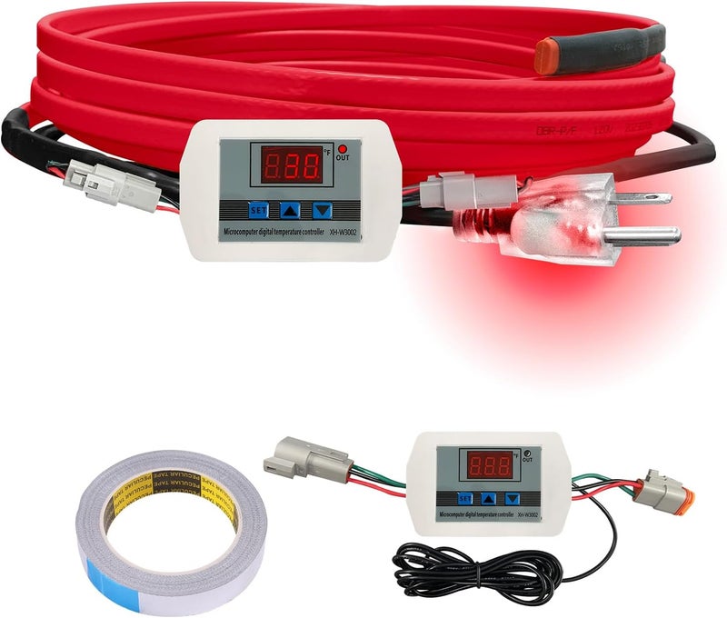 OEBLD Store Heat Tape for Water Pipes 6FT, Replaceable Smart Thermostat for Pipe Freeze Protection, Self-Regulating Roof Deicing Cable for Metal and Plastic Home Pipes - Image 1