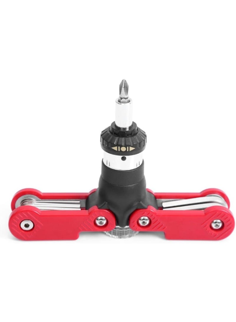 GGOOT 15-in-1 Multifunctional Ratchet Screwdriver Kit Daily Manual Hardware Combination Tools Kit  - Image 3