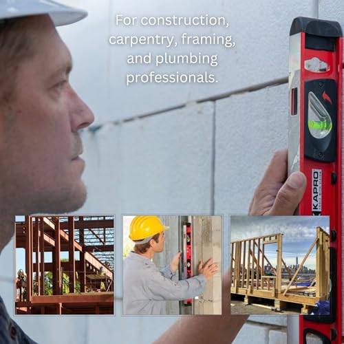 Kapro - 170 Samson Magnetic Contractor Heavy Duty I-Beam with Plumb Site Level - Features Horizontal and Vertical Vials and Dual-View Plumb Site - Aluminum - 24 Inch - Image 3