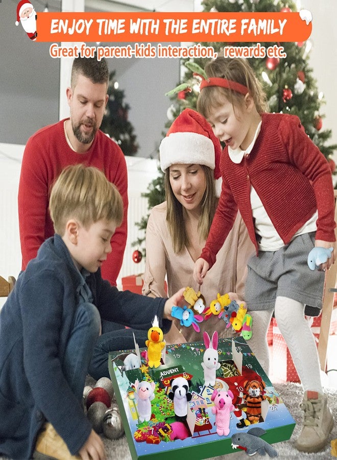 Sakayo Christmas Advent Calendar 2026 for Kids 24 Days Christmas Countdown Calendar with 24 Pcs Animal Finger Puppets Plush Toys Xmas Party Favors Xmas Gifts for Toddler Boys Girls Children Teens - Image 5