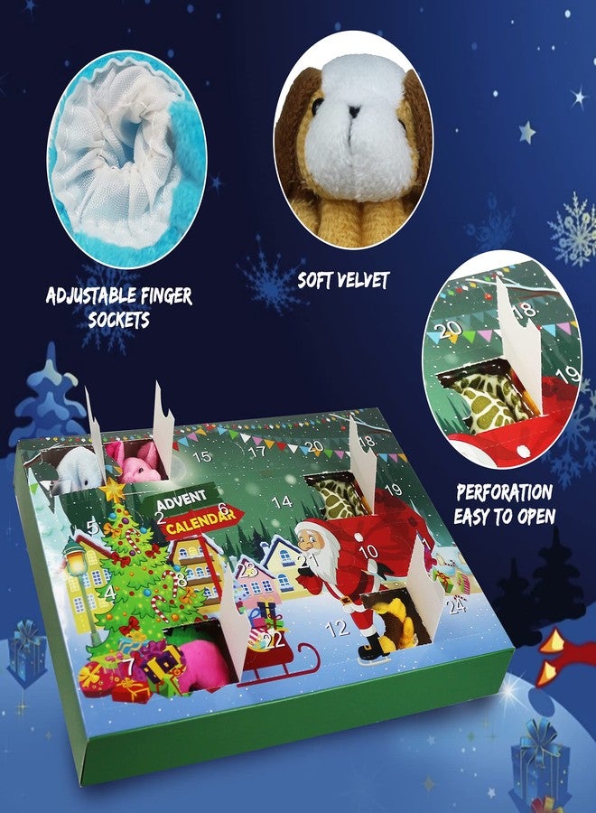 Sakayo Christmas Advent Calendar 2026 for Kids 24 Days Christmas Countdown Calendar with 24 Pcs Animal Finger Puppets Plush Toys Xmas Party Favors Xmas Gifts for Toddler Boys Girls Children Teens - Image 4