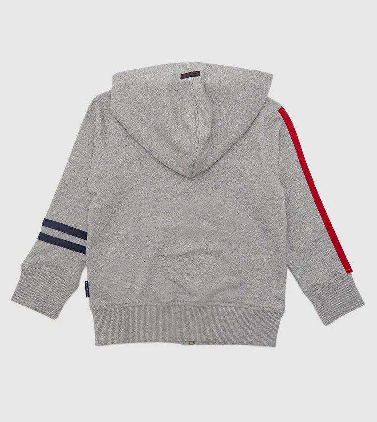 BEVERLY HILLS POLO CLUB Logo Embroidered Zippered Hooded Jacket