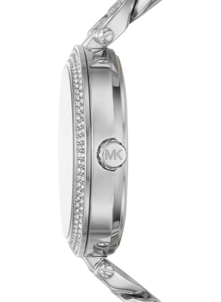 Michael Kors Women Michael Kors MK4675 Catelyln Crystal Glitz Dial Glitz Bracelet Women's Watch, Silver - Image 2