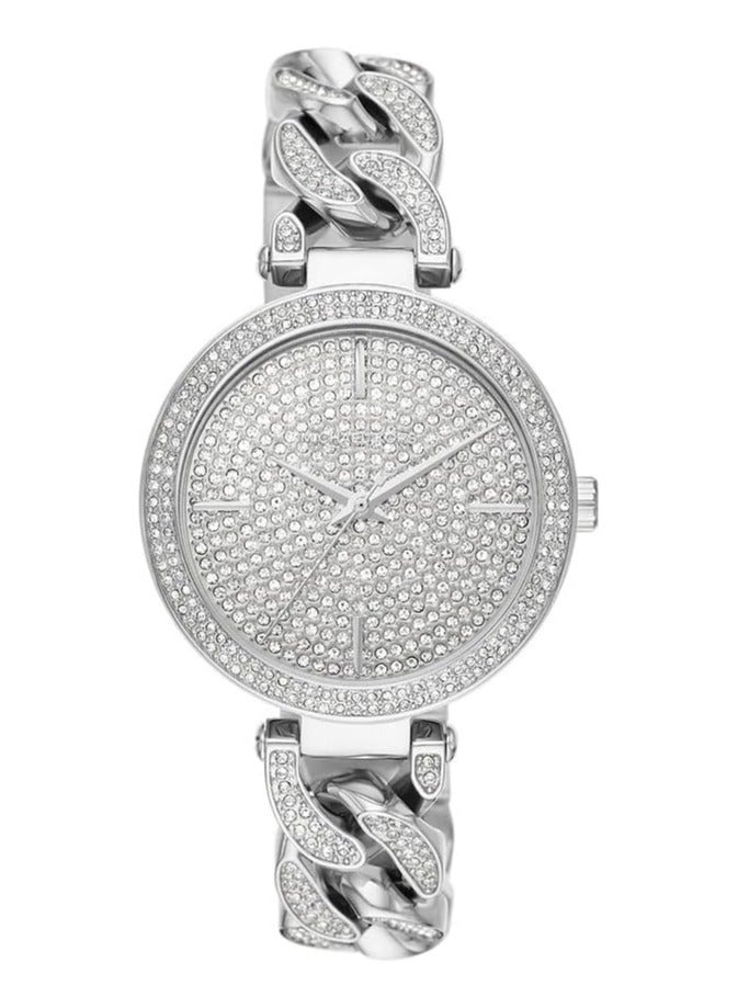 Michael Kors Women Michael Kors MK4675 Catelyln Crystal Glitz Dial Glitz Bracelet Women's Watch, Silver - Image 1