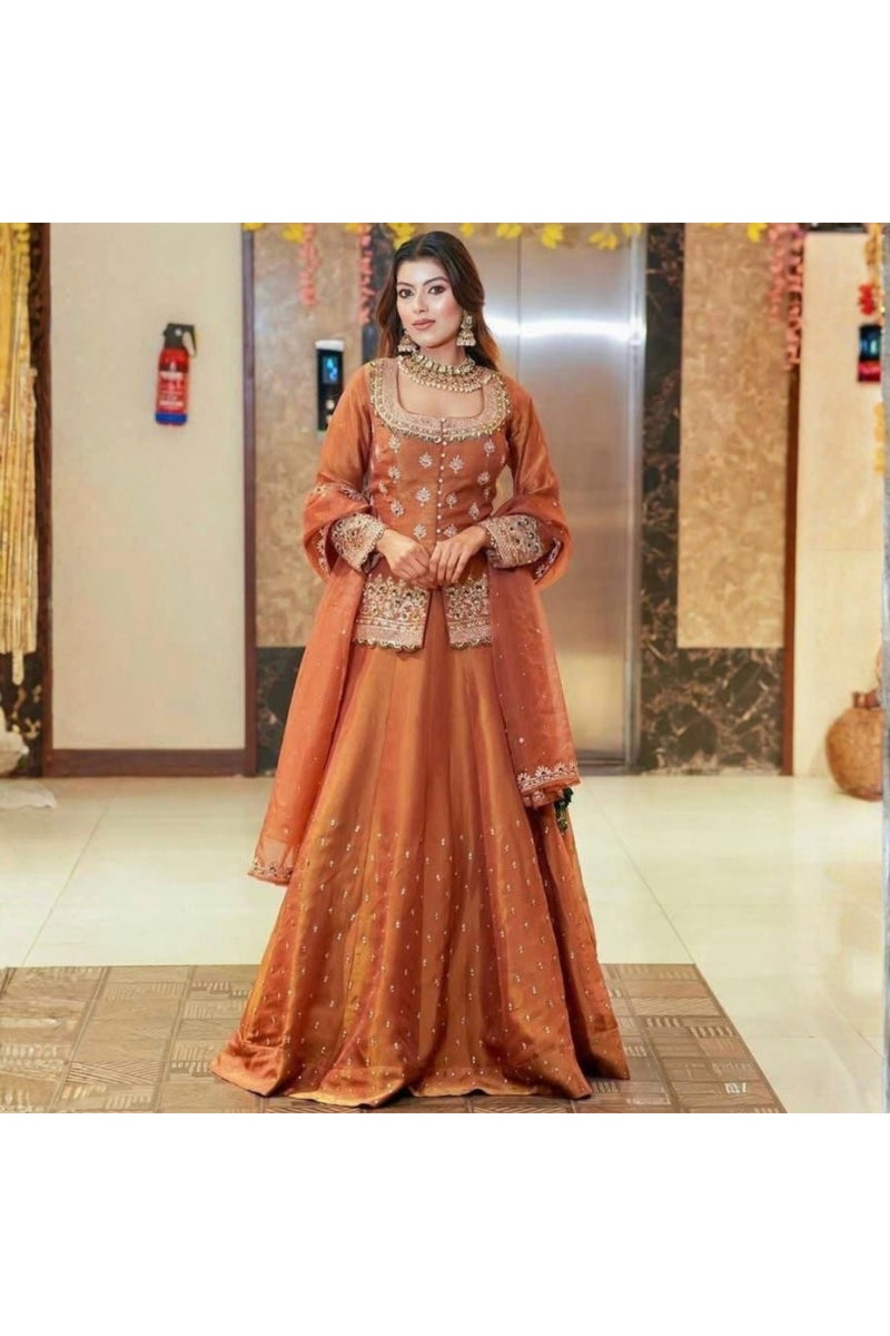 طقم ليهينغا من الحرير - HRT1615 - L - Image 2