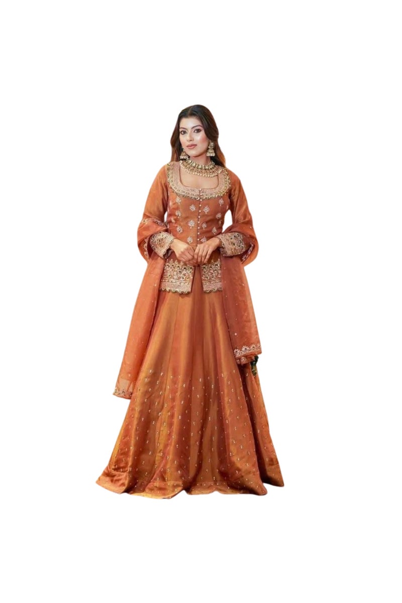 طقم ليهينغا من الحرير - HRT1615 - L - Image 1