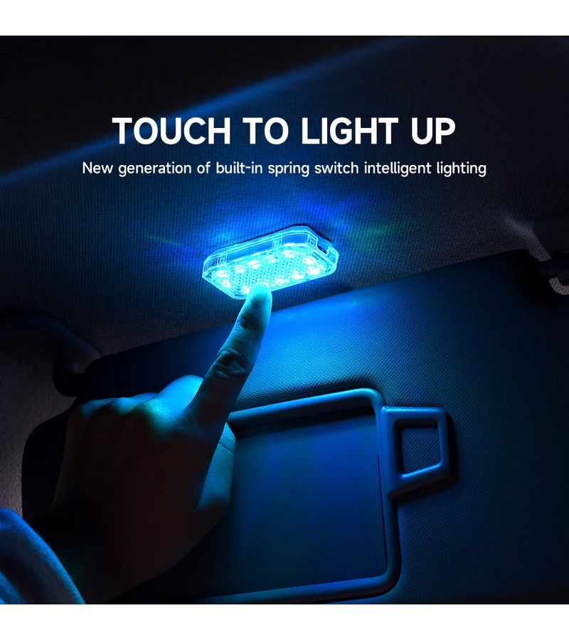 8 LED High Brightness Touch Light White Wireless Interior USB Charging Ceiling Reading Lamp - Image 3