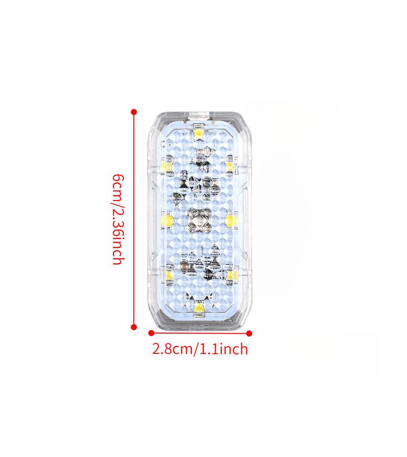 8 LED High Brightness Touch Light White Wireless Interior USB Charging Ceiling Reading Lamp - Image 2