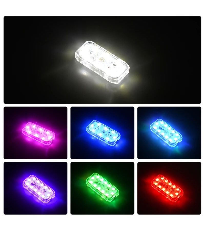 8 LED High Brightness Touch Light White Wireless Interior USB Charging Ceiling Reading Lamp - Image 4