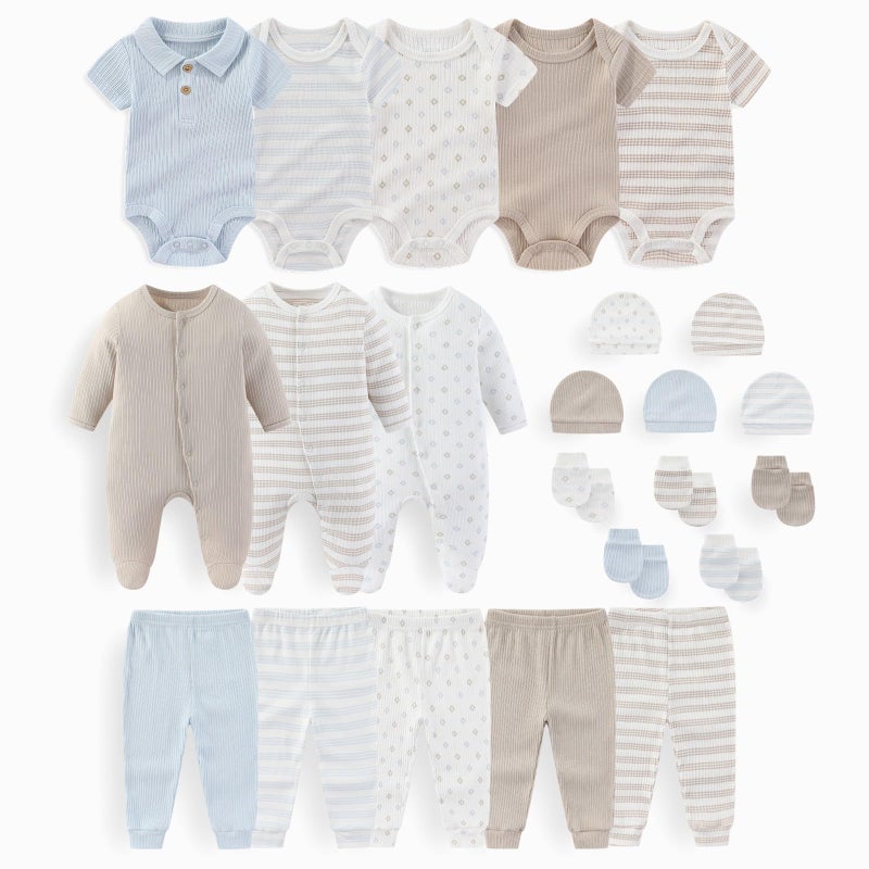 JELYLOVE Unisex Baby Boy Girl Clohtes Pants Sets 23 pack Cotton Casual New born Clothing Comfort Infant Birthday Outfit - Image 1