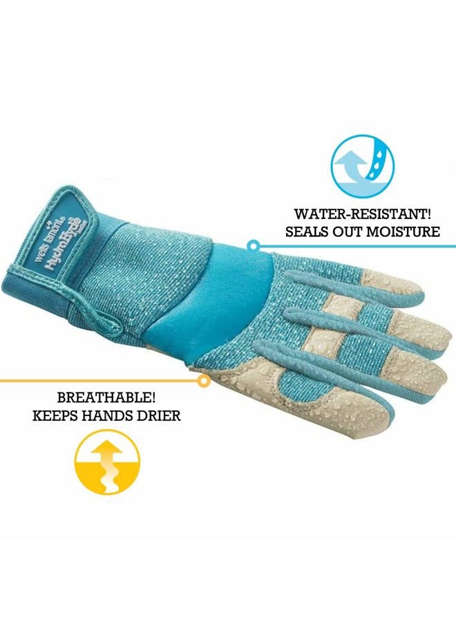 Wells Lamont Women's Hybrid Work/Gardening Gloves | Water-Resistant HydraHyde Leather | Small (3204S) - Image 3