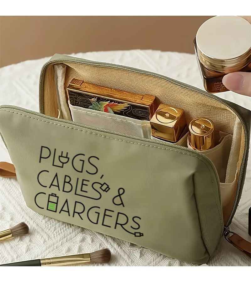 Pink Digital Storage Bag Portable Travel Cable Organizer - Image 3