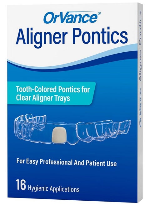 Aligner Pontics | Temporary Tooth Replacement For Aligner Trays And Retainers During Orthodontic Treatment (16 Count)