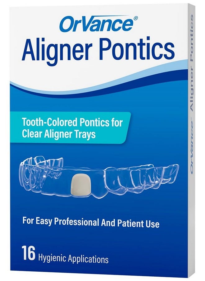Orvance - Aligner Pontics | Temporary Tooth Replacement For Aligner Trays And Retainers During Orthodontic Treatment (16 Count) - Image 1