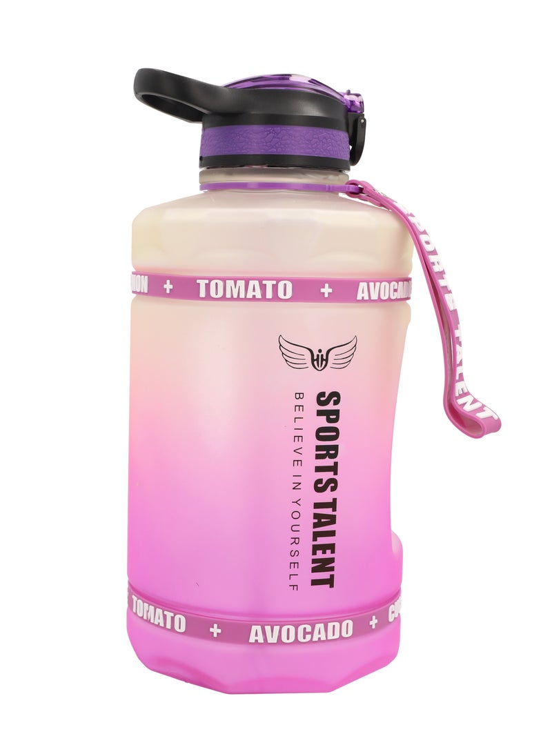 LA' PRECIOUS - 2000ml Water Bottle for Adults and Kids - USA Tritan Material Non-Toxic BPA Free - Fast Flow - Flip Top Leak Proof Lid and One Click Open - Image 1
