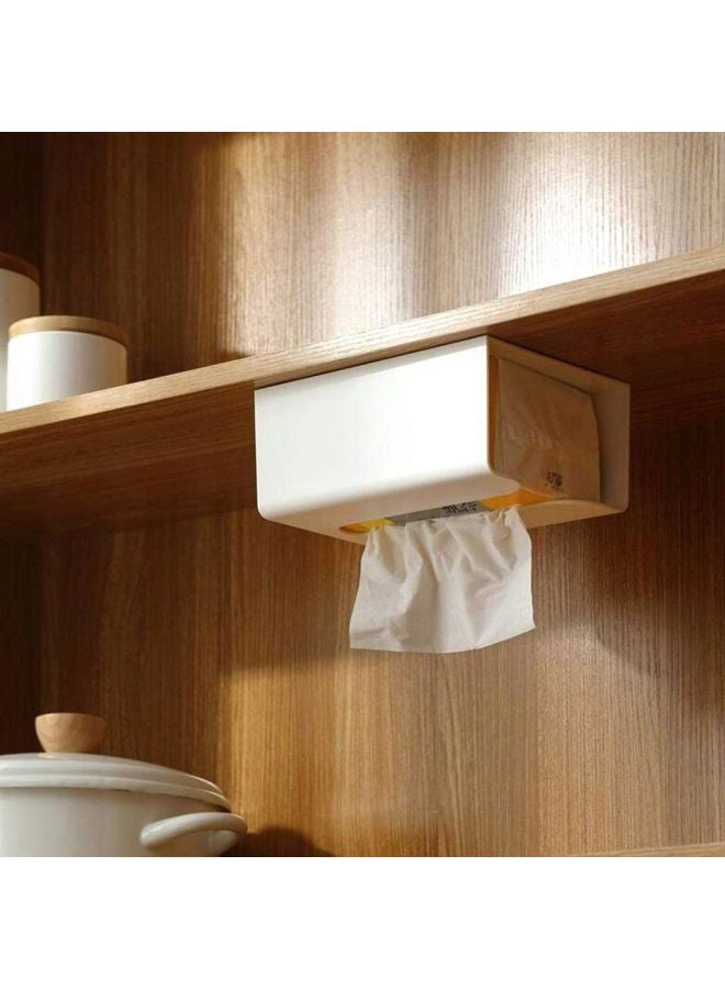 Square Wall-Hanging Toilet Tissue Holder White 19x13.2x8.2cm - Image 5