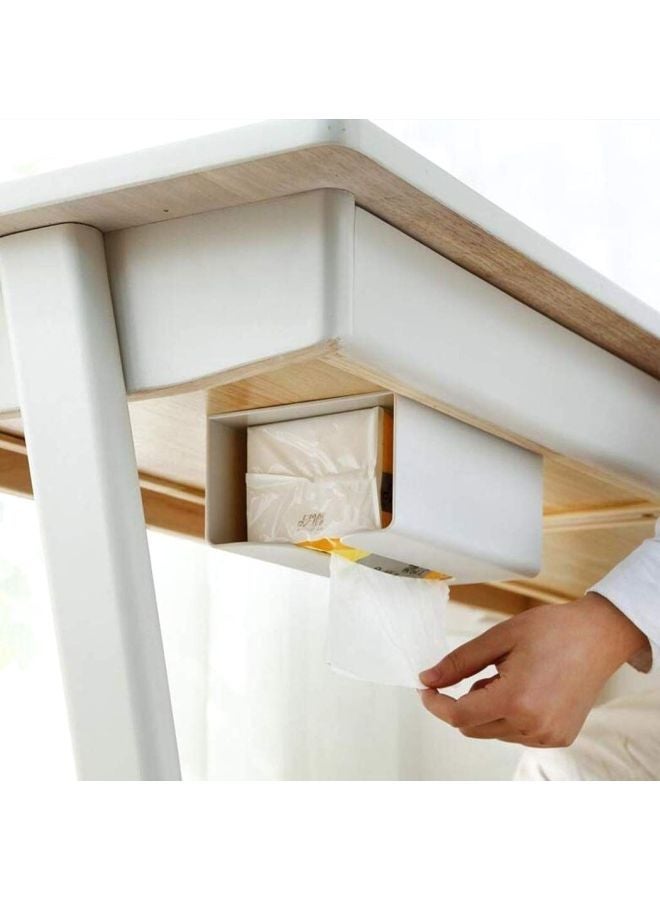 Square Wall-Hanging Toilet Tissue Holder White 19x13.2x8.2cm - Image 4