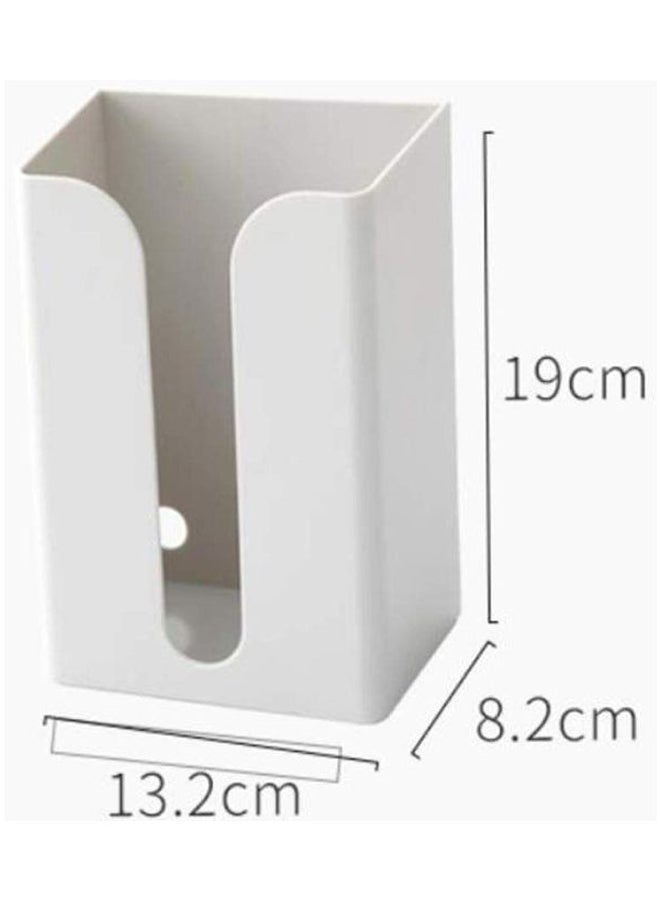 Square Wall-Hanging Toilet Tissue Holder White 19x13.2x8.2cm - Image 2