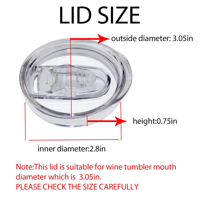 Xccme 12Oz Wine Tumbler Replacement Lids 4 Pack Spill Proof Splash Resistant Silicone Sliding Covers Straw Friendly  Bpa Free.Inner Diameter:2.8''2.8'' - Image 4