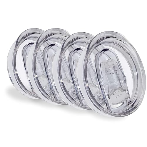 Xccme 12Oz Wine Tumbler Replacement Lids 4 Pack Spill Proof Splash Resistant Silicone Sliding Covers Straw Friendly  Bpa Free.Inner Diameter:2.8''2.8'' - Image 2