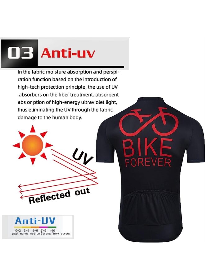 Bicycle Jersey Clothing Set,Cycling Jersey Set MTB Uniform Bike Clothing Quick Dry Bicycle Wear Clothes Men Cycling Jersey (Color : Red-XXL) - Image 2