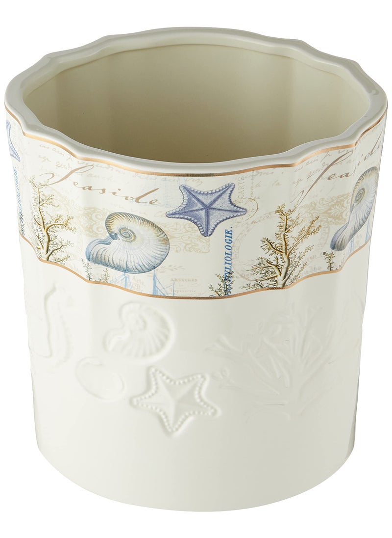 Avanti Linens Avanti Linens - Waste Basket, Guest Bathroom Essentials, Nautical Home Decor (Antigua Collection)  - Image 4