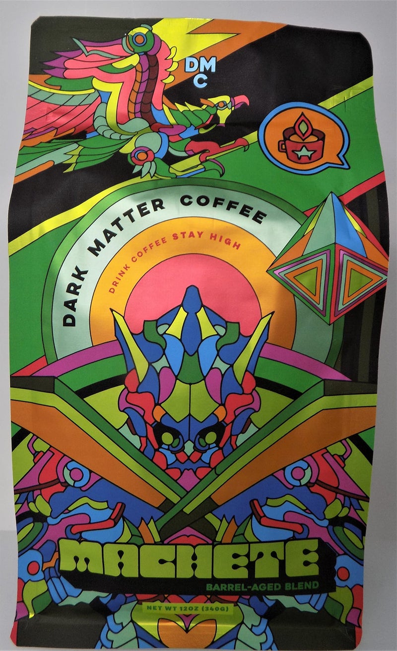 Dark Matter Coffee Freshly Roasted "Machete" Barrel-Aged Blend Coffee Whole Bean 12oz - Image 4