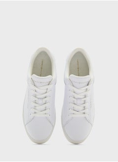 TOMMY HILFIGER Logo Detail Lace Up Low Top Sneakers  - Image 4