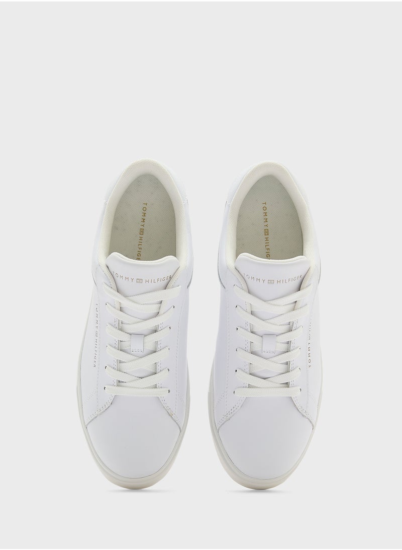 TOMMY HILFIGER Logo Detail Lace Up Low Top Sneakers  - Image 4