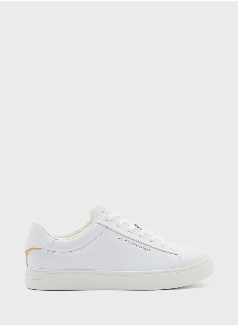 TOMMY HILFIGER Logo Detail Lace Up Low Top Sneakers  - Image 1
