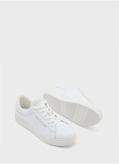 TOMMY HILFIGER Logo Detail Lace Up Low Top Sneakers  - Image 3